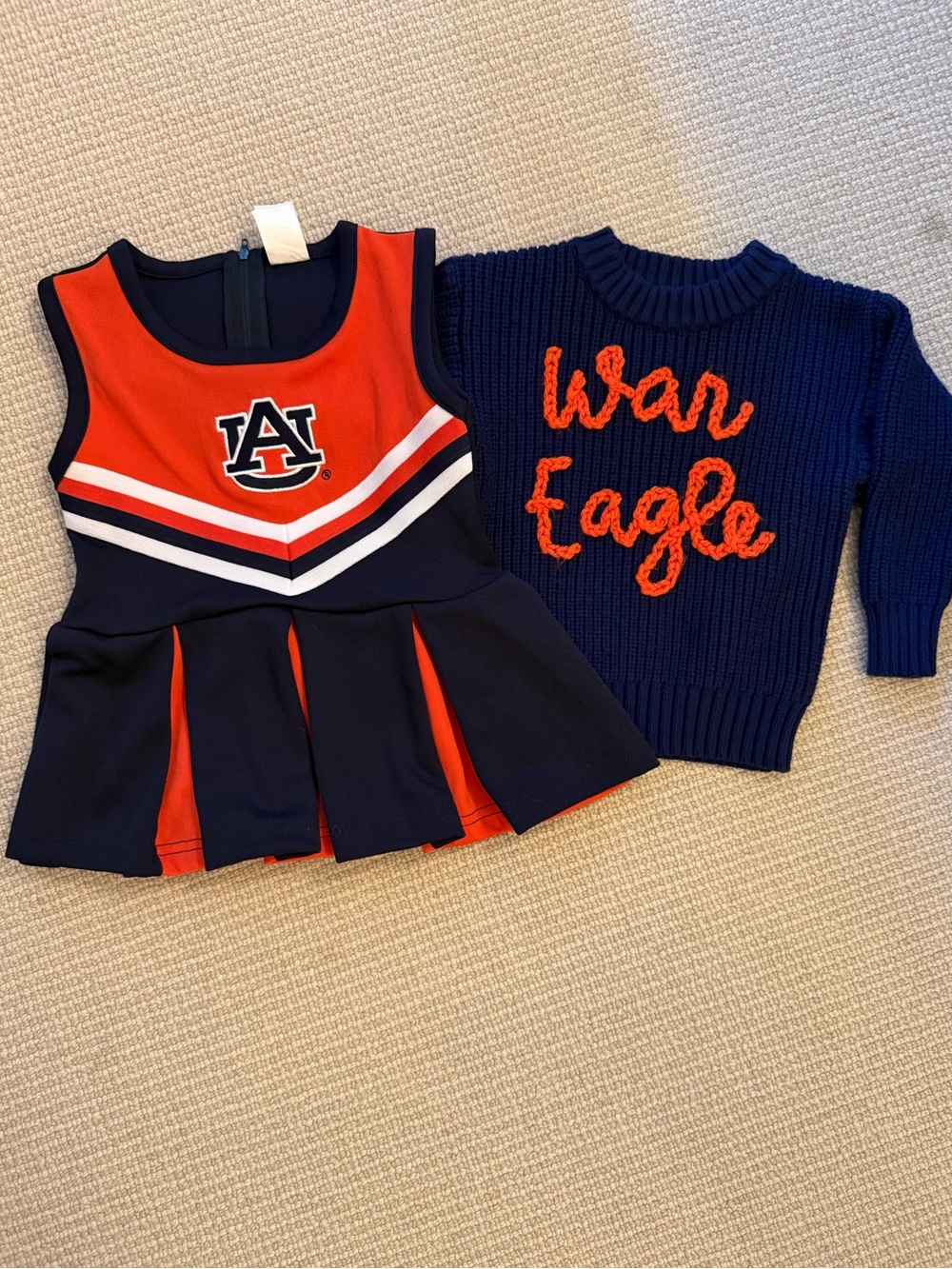 Auburn University Baby Bundle- Dress and Knitted Sweater: Size 6-12 Months